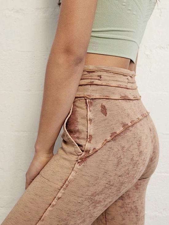 FP Movement by Free People Pants - New Sz S Free People Movement Wild Side Flare Sweatpants Terracotta Orange